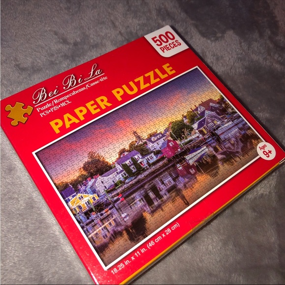 Bei Bi La 500 Piece Paper Puzzle/ Portsmouth New Hampshire water view - Picture 2 of 11